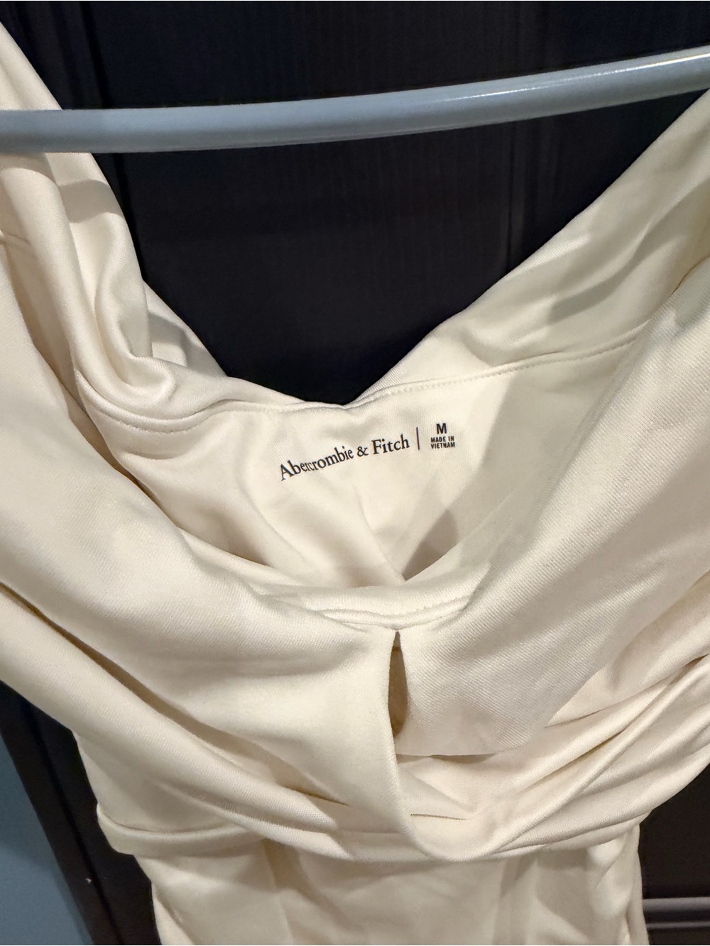 Abercrombie & Fitch Ivory Cowl Neck Dress